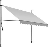 Klemmmarkise hellgrau 250 x 180 cm