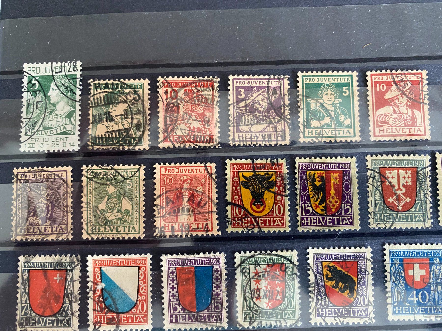 Alle Briefmarken: Briefmarken Sammlung Pro Juventute Schweiz – Gebraucht aus matten b. interlaken von jfran17 1