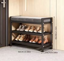 Schuhbank mit 3 Ebenen und Stauraum