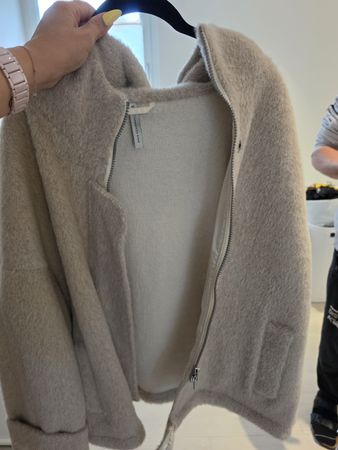 Ania Schierholt Jacke beige Grösse 42 mit Kapuze