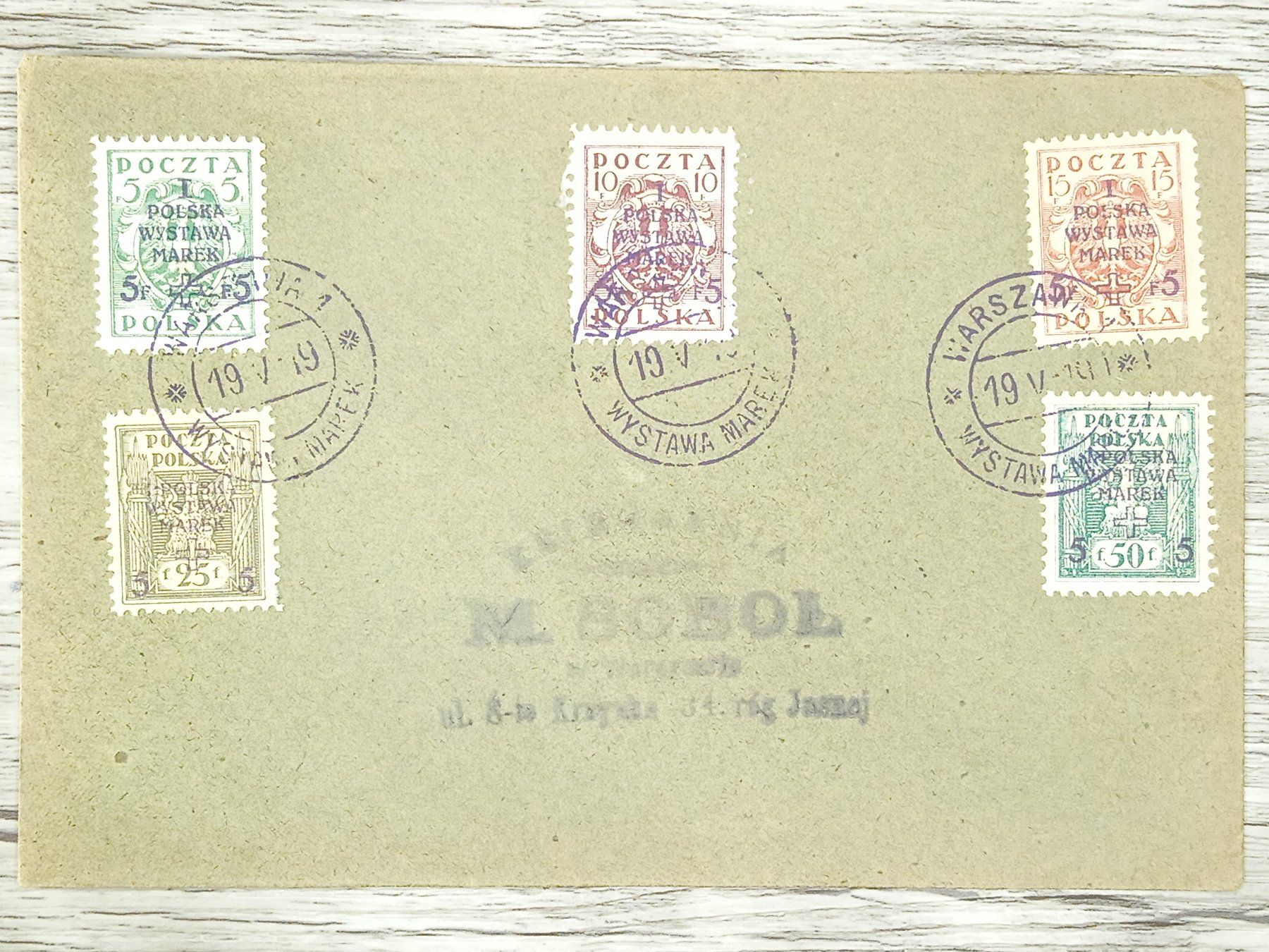 Tutti i francobolli: TR13 Enveloppe + Timbre Pologne 1919 – Usato da Cousset venduto da Patrick_Collections