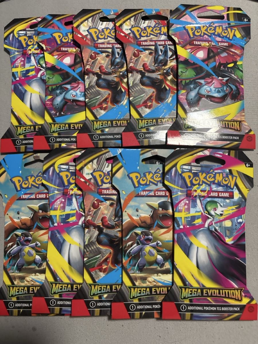 Pokémon Carte collezionabili: 10 Mega Evolution sleeved Booster 🇺🇸 – Usato da Delémont venduto da mar_7ynr