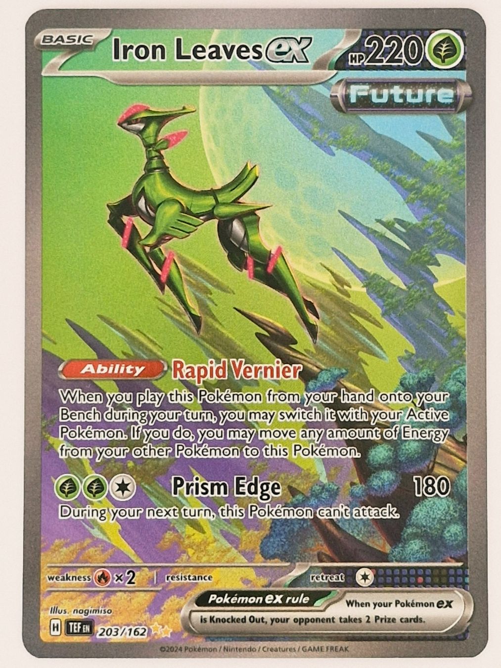 Pokémon Carte collezionabili: Iron Leaves EX / Eisenblatt EX / Temporal Forces / TEF 203 – Nuovo (secondo la descrizione) da Arni AG venduto da PokemonCardsStore