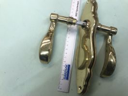 Messing-Tuergarnitur im Vintage-Stil - ohne Schlüssel Loch