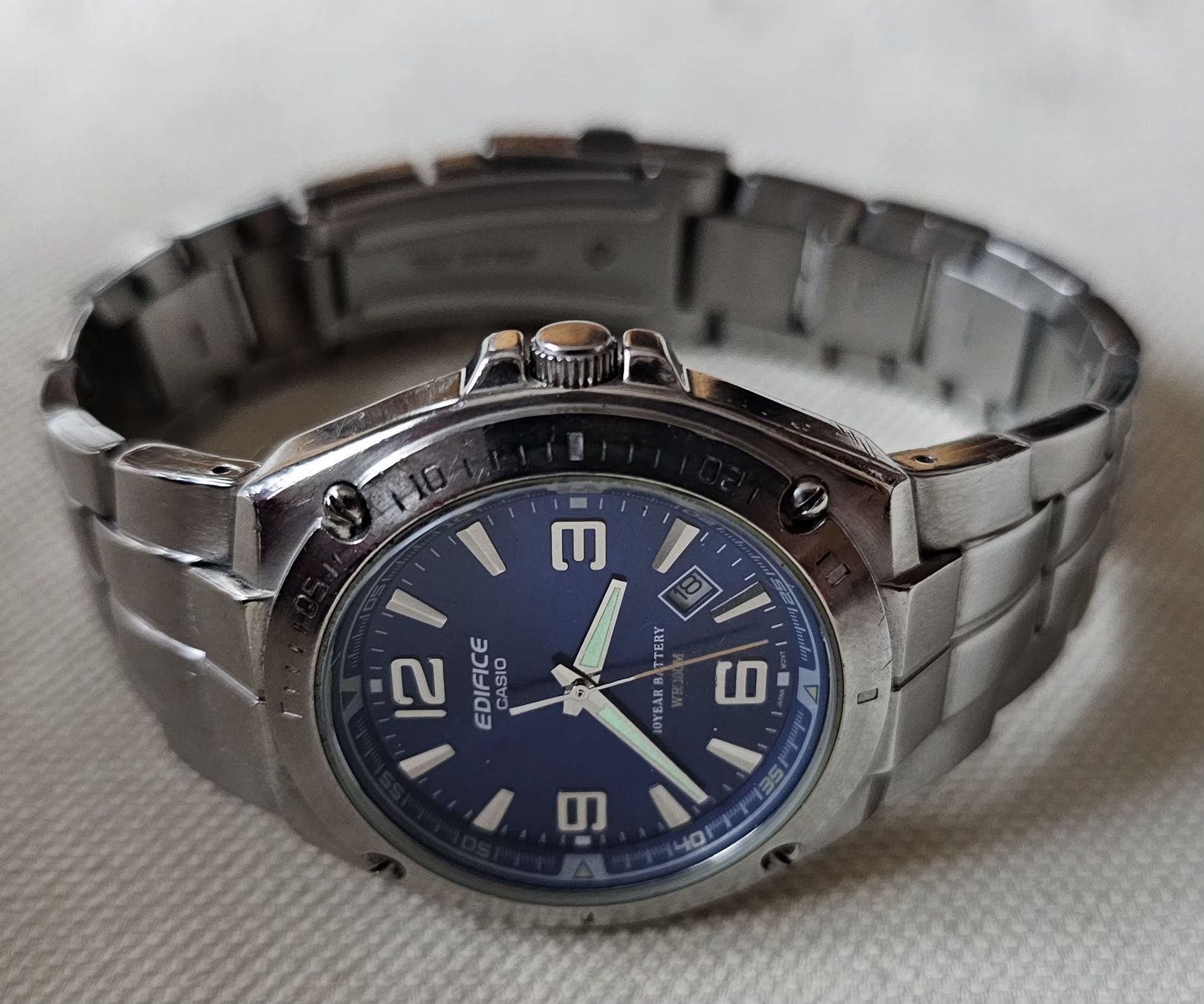 Casio Orologi: EDIFICE CASIO WR 100 Elegante Herrenuhr 42.5mm – Usato da Speicher venduto da Lemore 3