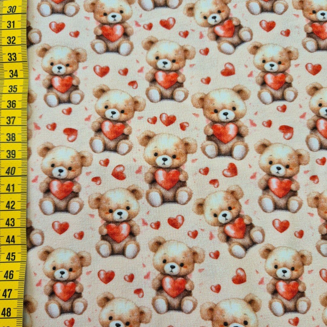 Tessuti: Jersey Herzen-Teddy beige – Nuovo e nell'imballaggio originale da Winterthur venduto da Kimbana 1