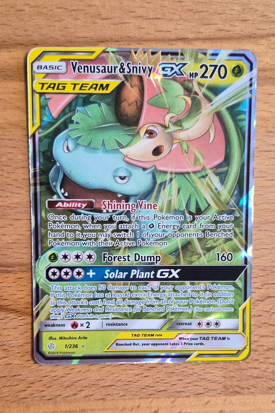 Pokémon Carte collezionabili: Venusaur & Snivy GX (1/236) – Nuovo (secondo la descrizione) da Thun venduto da Ryyf