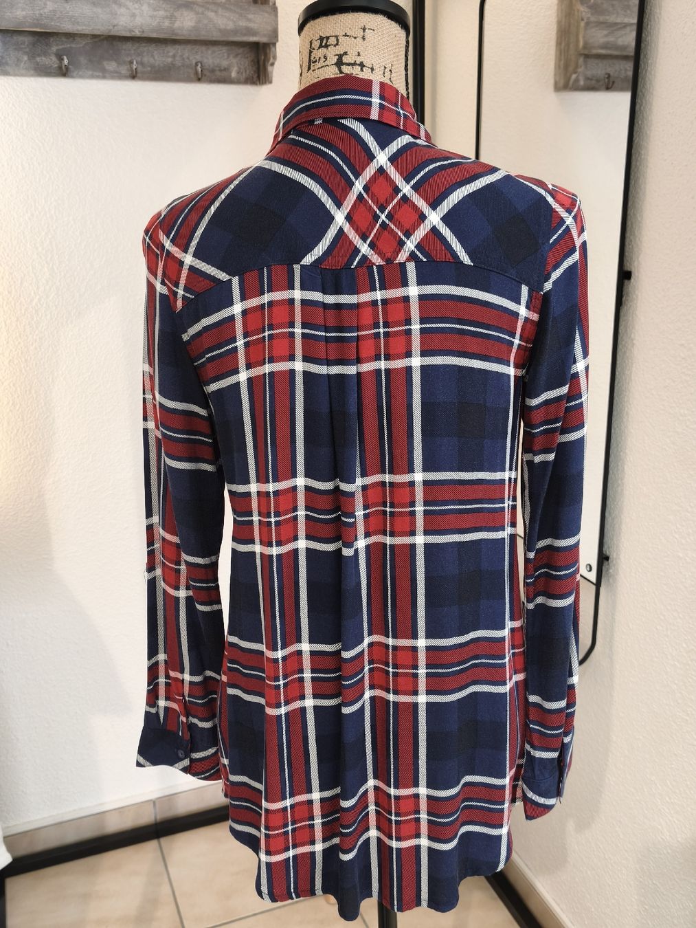 Camicette: Damen Bluse Multiblu kariert Viskose Grösse 38 – Nuovo (secondo la descrizione) da Emmetten venduto da SecondhandSiska 2