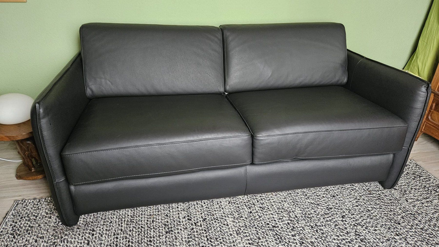 Divani: Bettsofa Leder schwarz – Usato da Dietikon venduto da Fischhaber