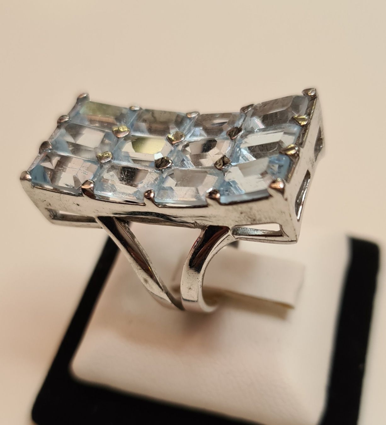 Anelli: Ring Silber blau Topas Steine Grösse 54 – Nuovo (secondo la descrizione) da Zürich venduto da adriben 2