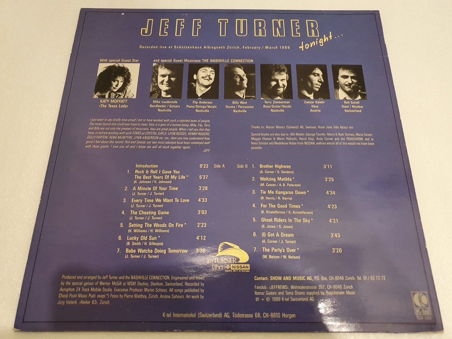 Dischi in vinile: Jeff Turner – Tonight... – Usato da Uster venduto da Vinyl-Leidenschaft 1