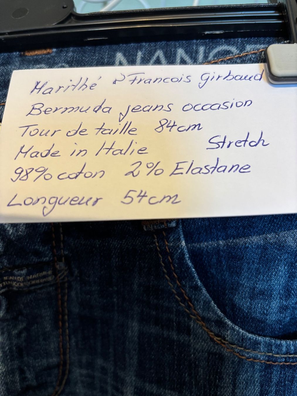 Girbaud Jeans: Bermuda jeans Marithe et Francois Girbaud – Usato da Murten venduto da Louis1954 8