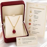 Halskette aus gelbgold und Rubin Schnäppchenpreis
