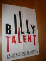 BILLY TALENT - Konzert Plakat - FRI-SON 2006