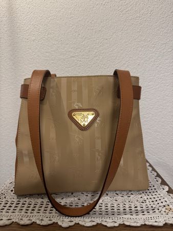 Maison Mollerus Vintage Schultertasche Beige/Braun