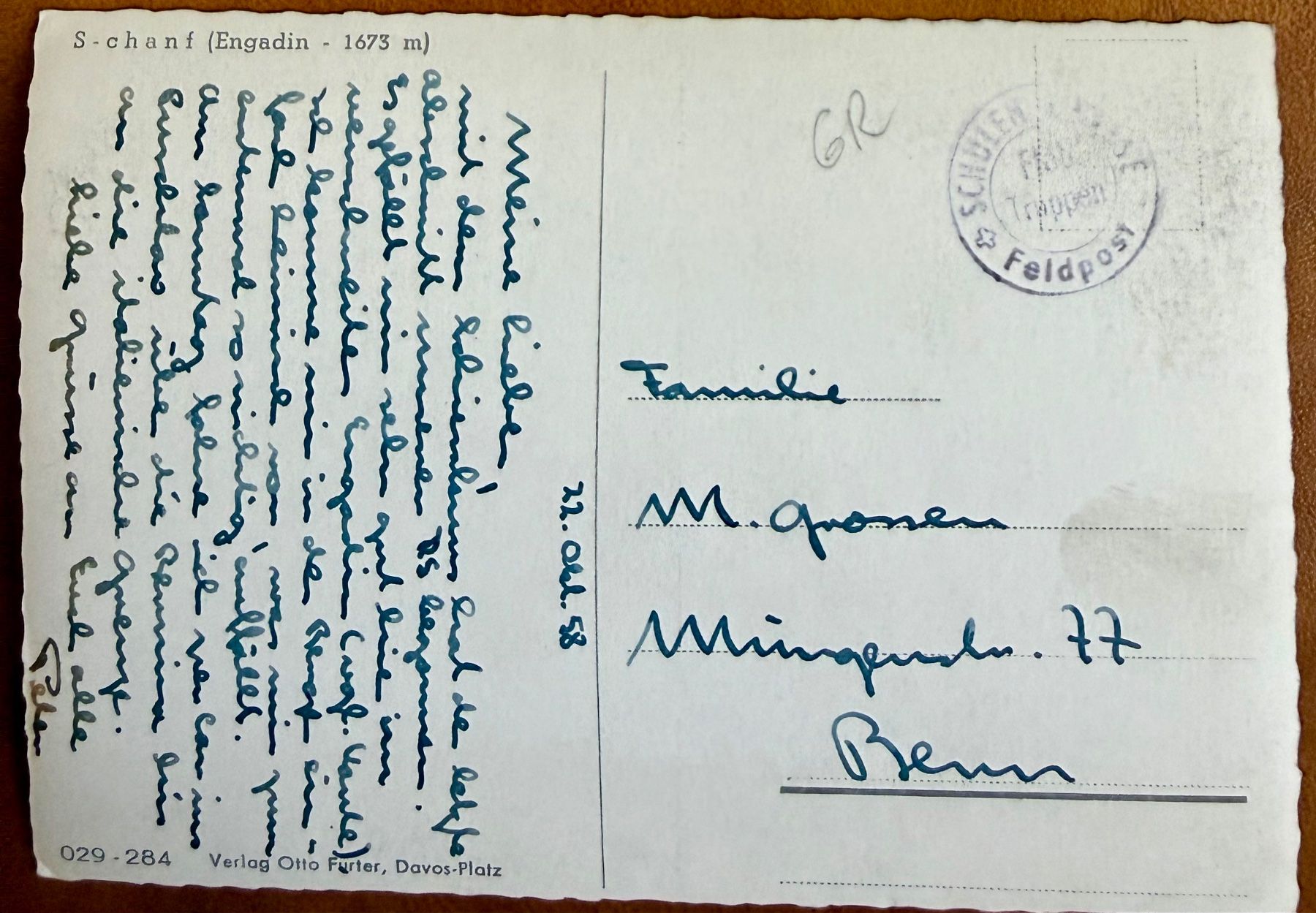 Cartoline postali: S-Chanf - Winter 1958 – Usato da Lutry venduto da Ediego 1