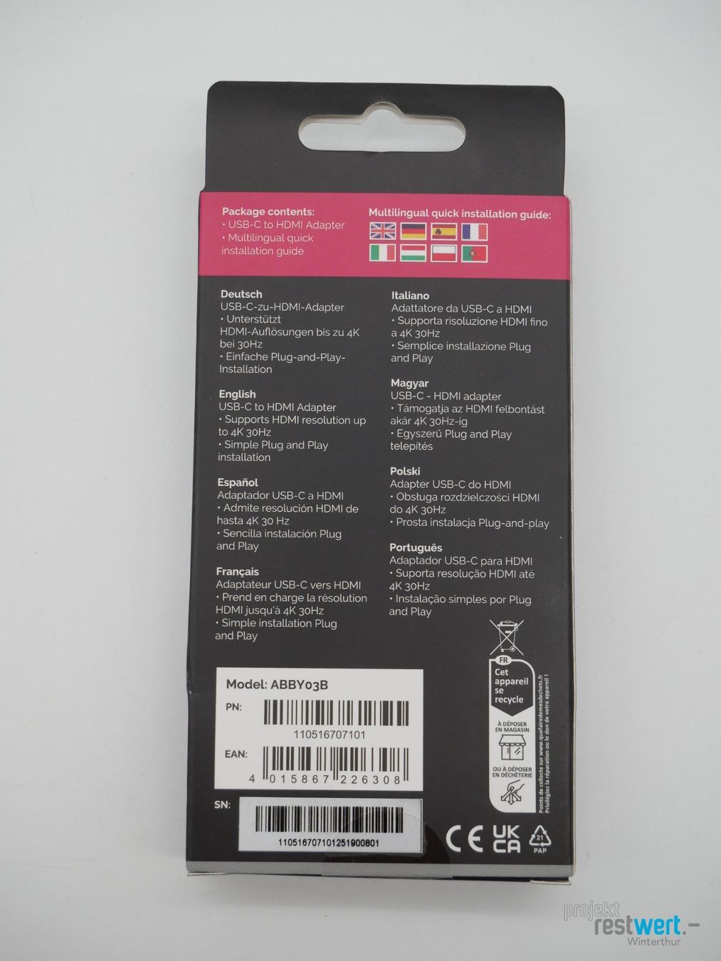 Adapter: CONCEPTTRONIC Abby USB-C zu HDMI Adapter – Neu (gemäss Beschreibung) aus Winterthur von Restwert_Winterthur 2