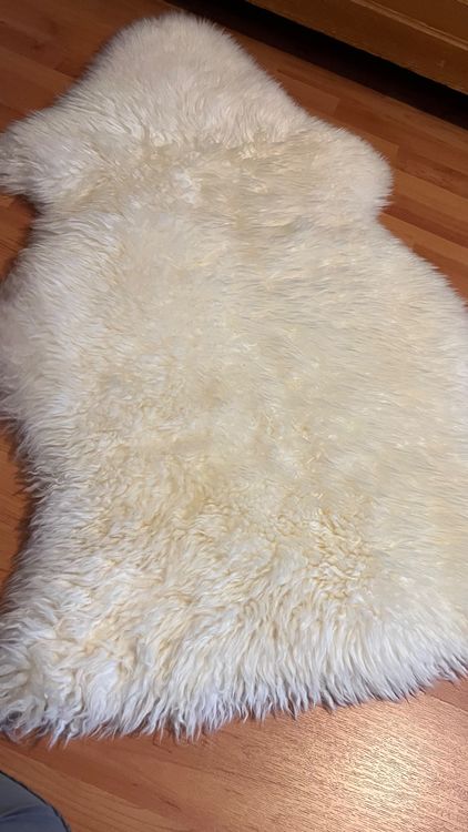 Hollert Naturweißes Merino Schaffell – Kuscheliger Teppich Oder Läufer, Größe Ca. 120-130 Cm, Aus Bayern