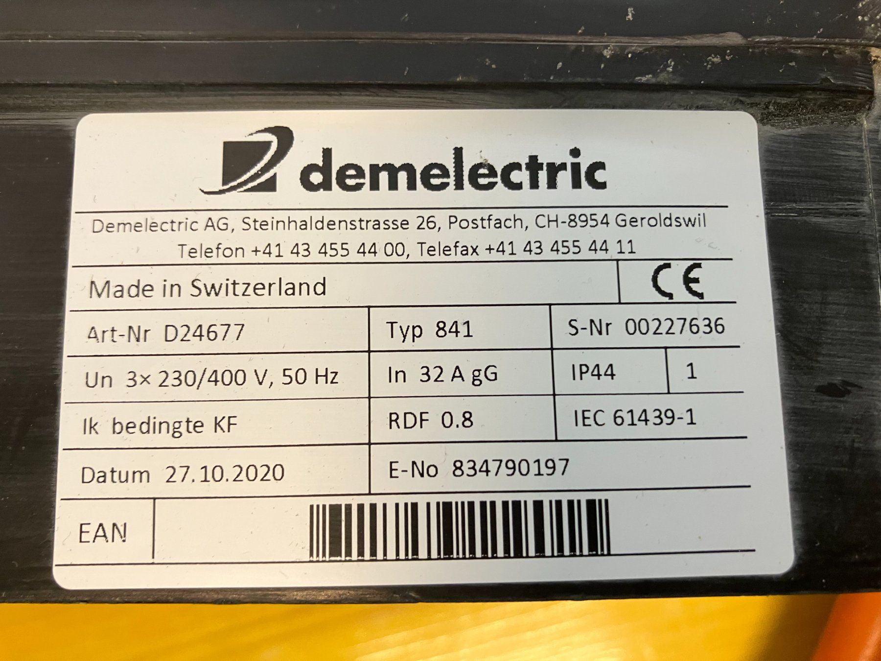 Elettrotecnica: Demelectric Baustromverteiler 32A CEE 400V Typ 841 IP44 – Usato da Lichtensteig venduto da Buy24International 9