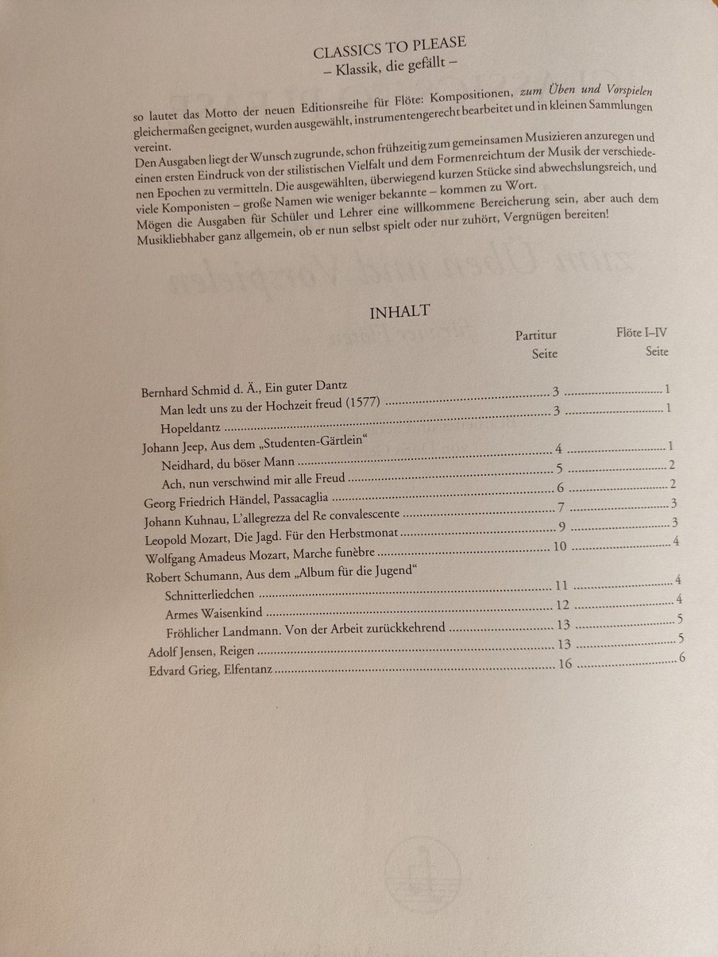 Libri: Noten für 4 Querflöten Classics to Please – Nuovo e nell'imballaggio originale da Davos-Platz venduto da musikhauskollegger 1