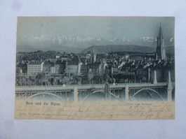 Ansichtskarte Bern und die Alpen 1904