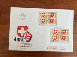 FDC Grossbrief Jura Viererblock 1978 ET  (F120)