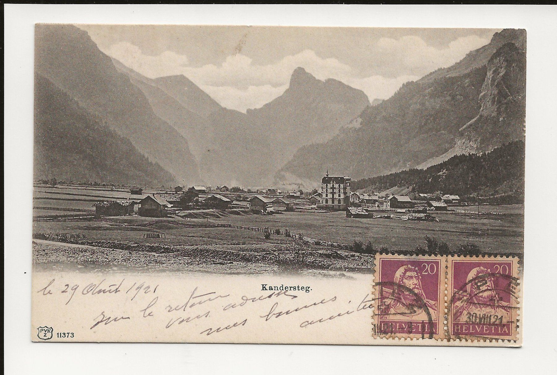 Cartoline postali: AK 1921 Kandersteg – Usato da Greifensee venduto da 315WDO