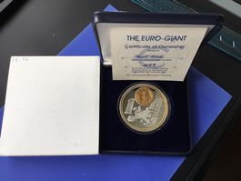 Euro- Gigant  Frankreich 2022 versilberte Medaille 65 mm.PP.