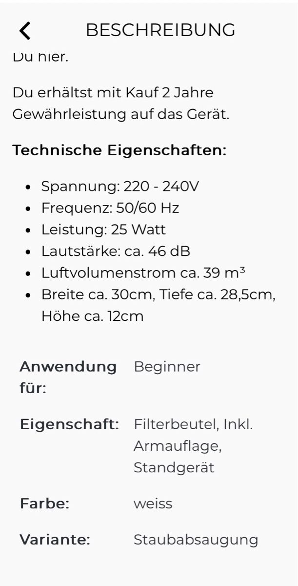 Unghie finte: JOLIFIN Staubabsauger Weiss – Nuovo (secondo la descrizione) da Oberwil BL venduto da scorpio70 9