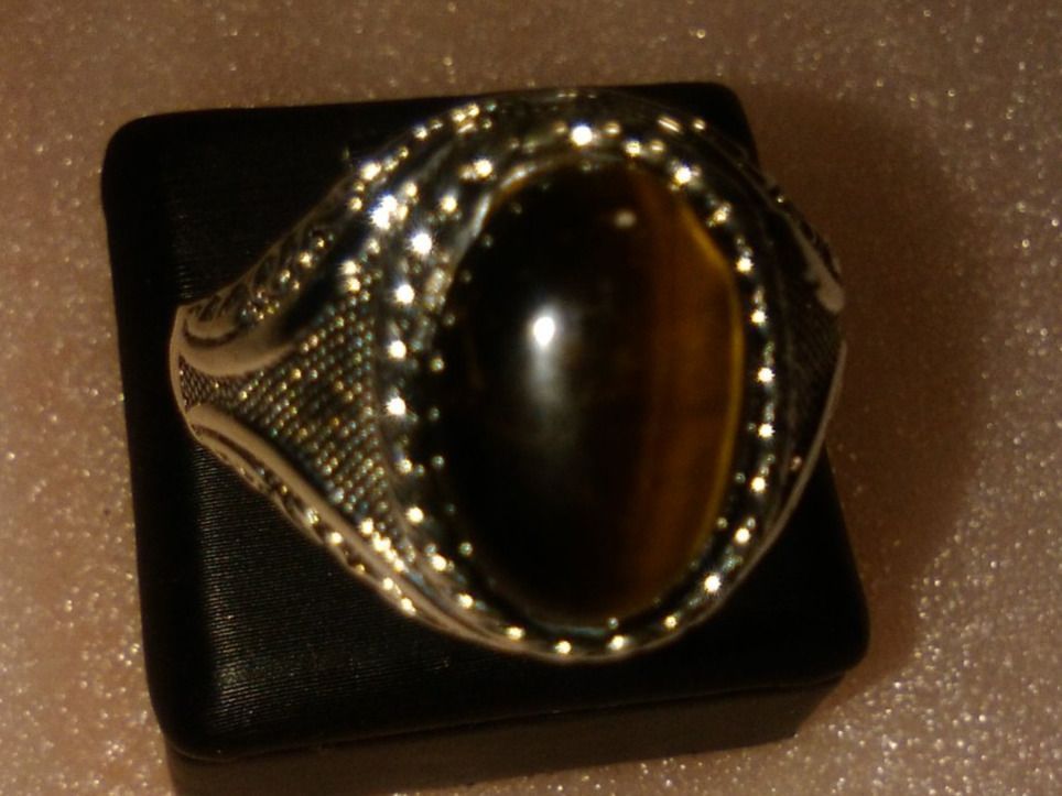 Anelli: ring modeschmuck mit echt tiegeraugen – Nuovo (secondo la descrizione) da Basel venduto da bijoutrie_4