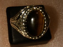 ring modeschmuck mit echt tiegeraugen