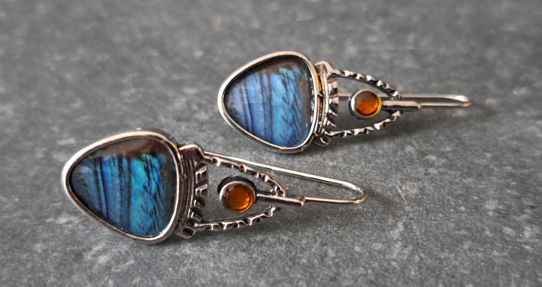 Orecchini pendenti & Orecchini a lobo: Boucles d'oreilles turquoise plaqué argent – Nuovo e nell'imballaggio originale da St-Imier venduto da supernova21 1