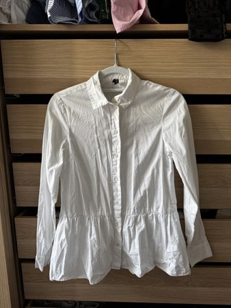 H&M white Peplum shirt