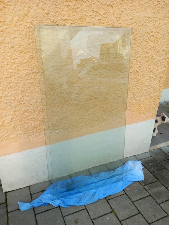 Glasplatte, Glasscheibe 8 mm dick 71x137 cm (Gebraucht) in Rheinau für ...
