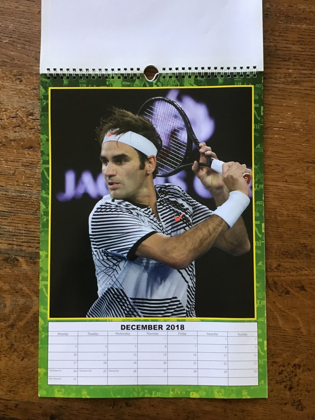 Calendari: Calendrier 2018 Roger Federer + poster – Usato da Fully venduto da Ruby97 1