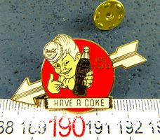 COCA-COLA SCHWEIZ PIN "HAVE A COKE" ENAMEL 1996