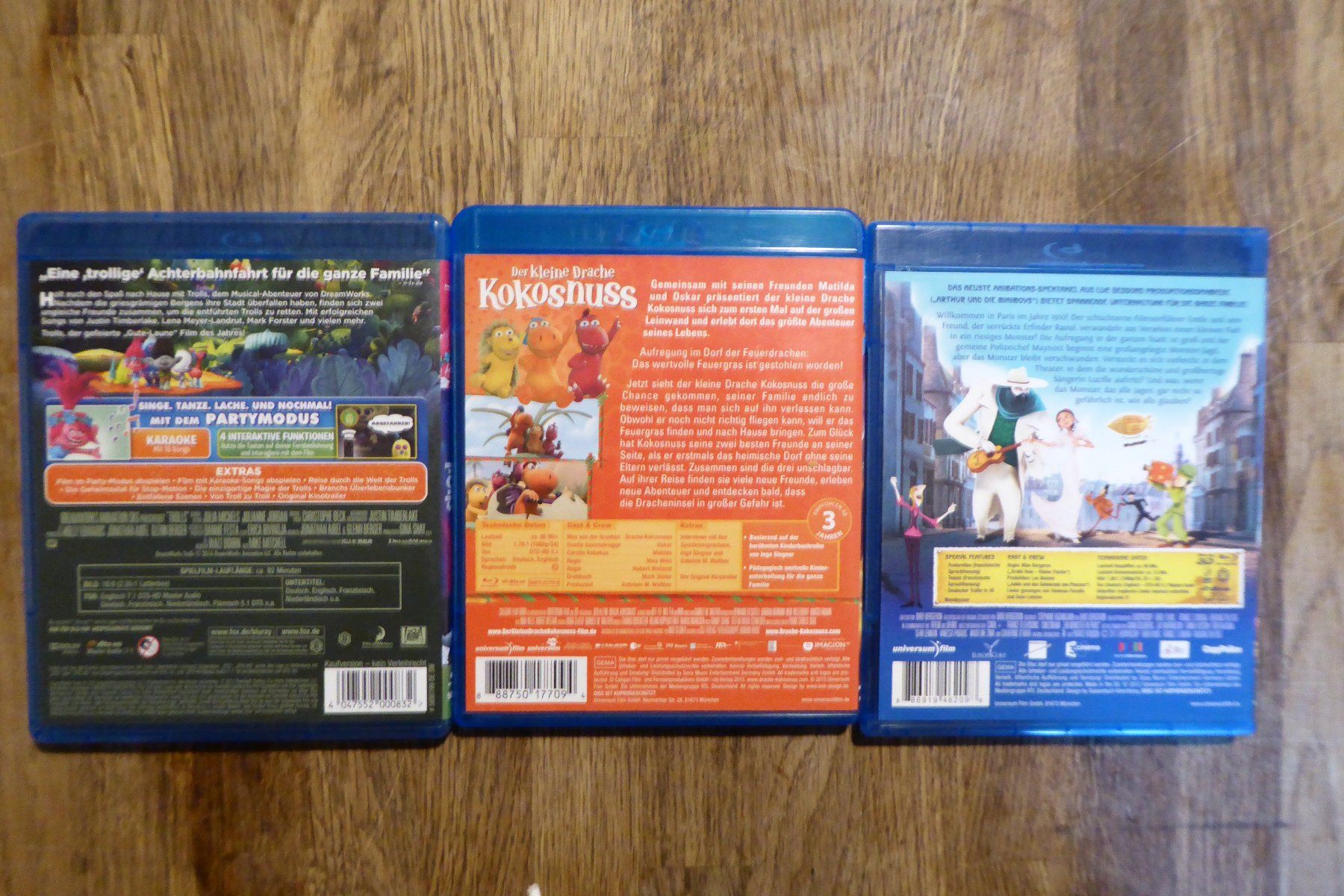 Tutti i DVDs: 3x Bluray Kinderfilme Trickfilme – Usato da Allschwil venduto da Summelsarium 1