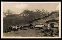 AK Mürren, Ortsansicht gegen Breithorn
