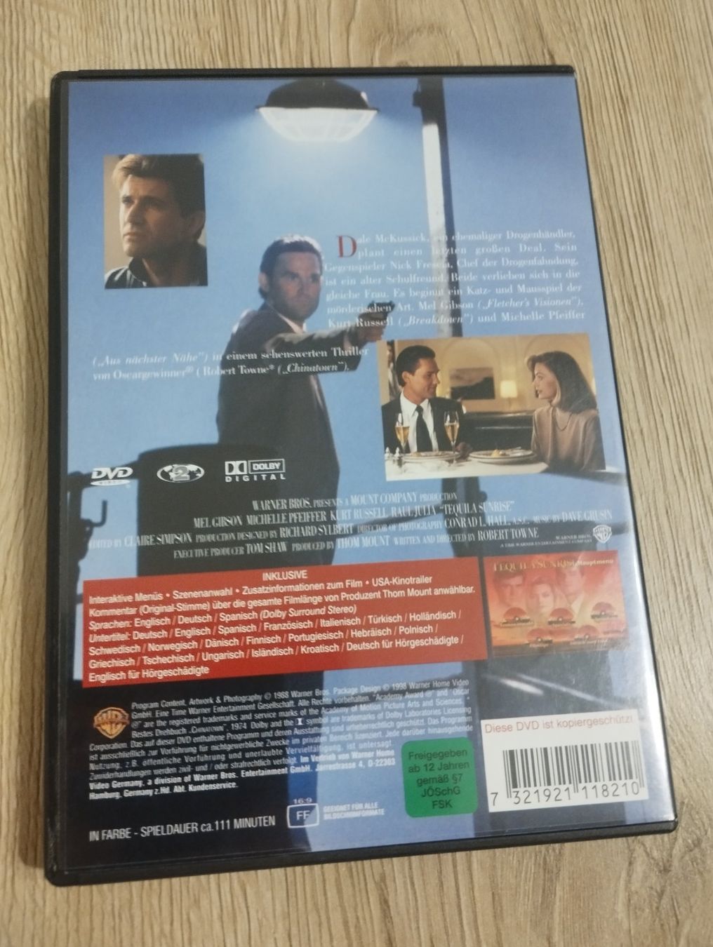 Tutti i DVDs: Tequila Sunrise mit Mel Gibson Michelle Pfeiffer – Usato da Steffisburg venduto da AutoFiat 1