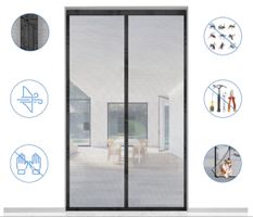 Magnetic Screen Door 90cm x 230cm — Keep Bugs Out!