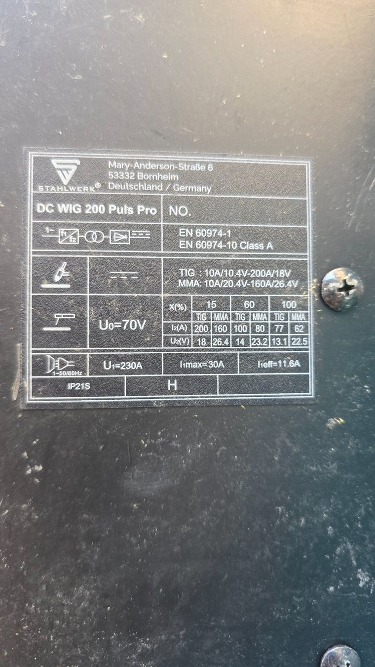 Saldatori: TIG Schweissgerät DC 200A Puls 230V – Usato da Neuenegg venduto da Schwab82 4