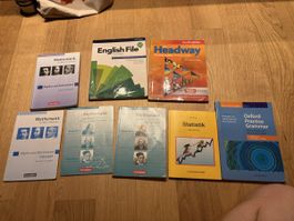 Schulbücher-Paket: Mathematik, Englisch, Statistik u.a. Top!
