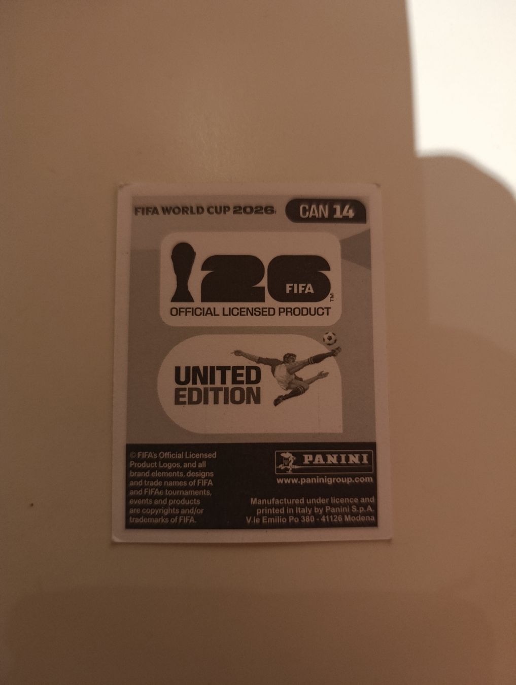 Panini Carte collezionabili: Panini World Cup 2026 CAN 14 – Nuovo (secondo la descrizione) da Lavey-Village venduto da pas_7xd2 1