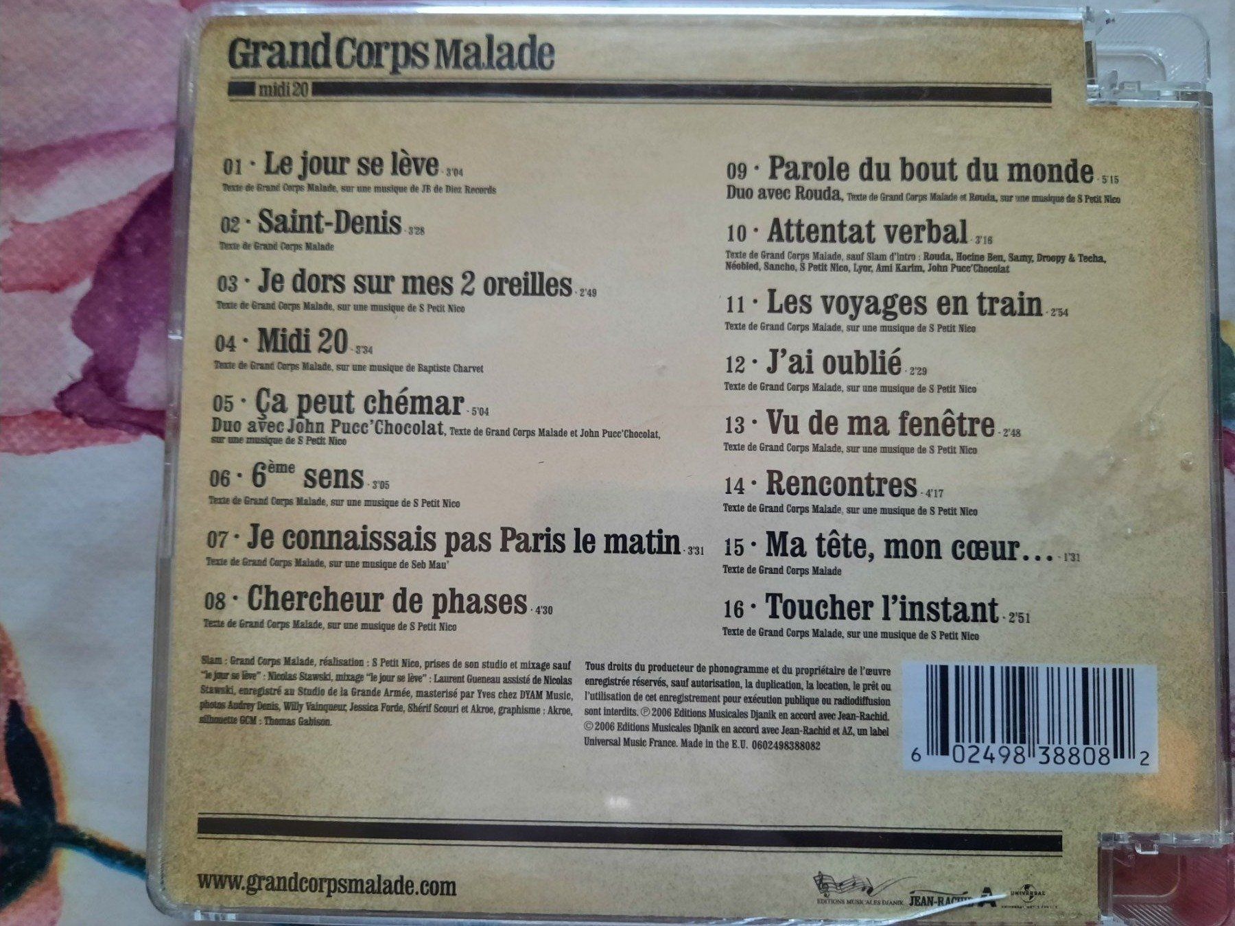 CD: CD grand corps malade - midi 20 – Usato da Pully venduto da bro_n52j 2