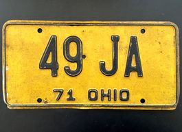 JA Autonummer Ohio 1971 USA