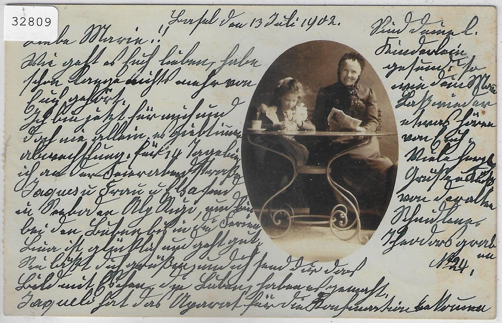 Ansichtskarten: Grossmutter mit Enkel 1902 – Gebraucht aus Ettingen von Kartenplanet