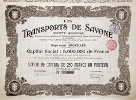 Les Transports de Savone SA, Bruxelles - 1910