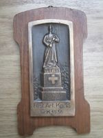 Bronzemedaille auf Holz  Fest.Art.Kp.13  W.K.1936 CH-Militär