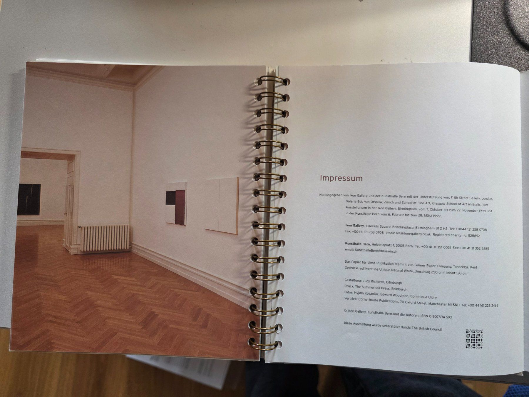 Libri: Callum Innes - Kunsthalle Bern 1998 – Usato da Walterswil BE venduto da Lonitti 3