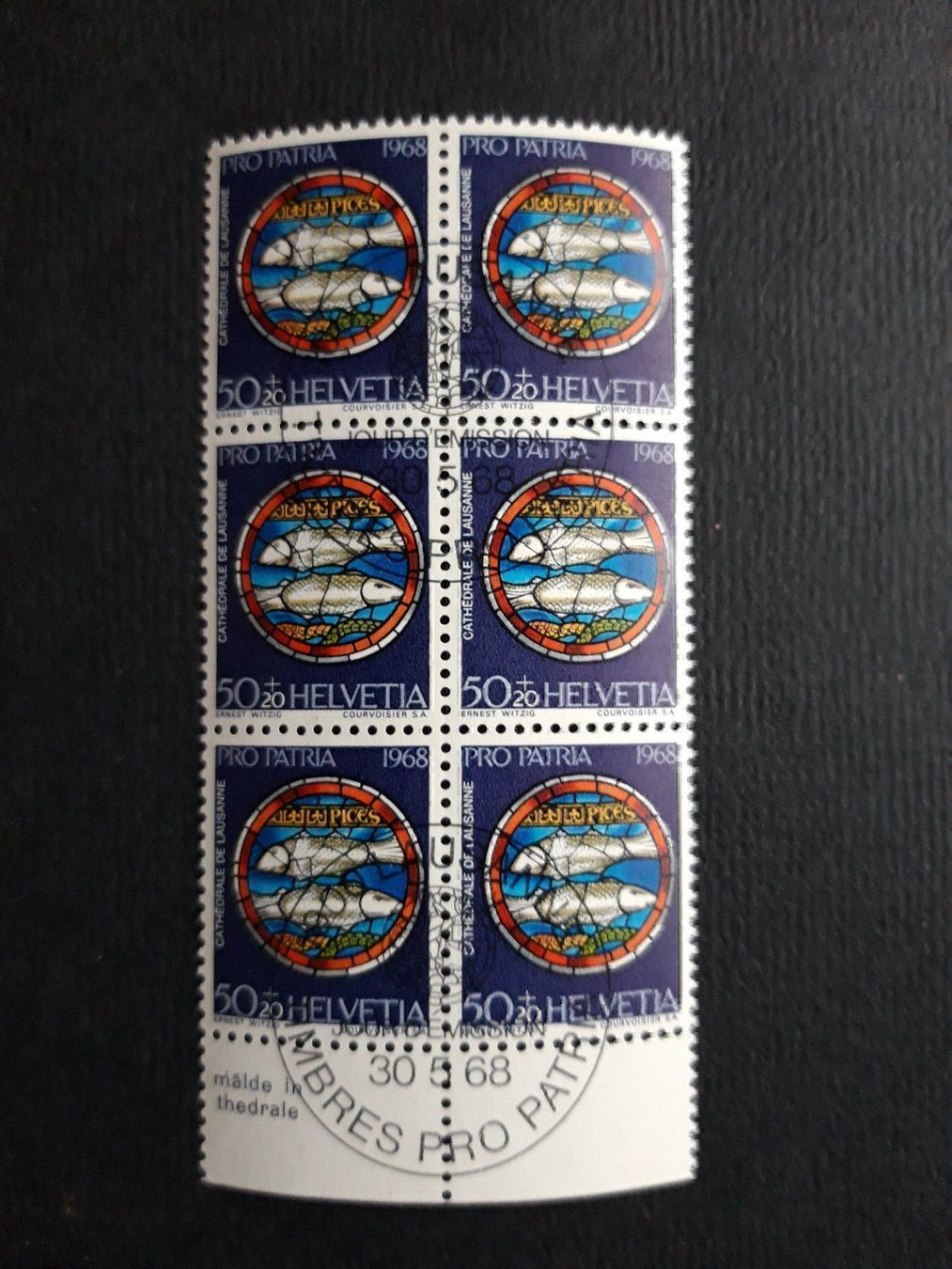 Alle Briefmarken: Pro Patria 1968 – Gebraucht aus Wattenwil von paku48